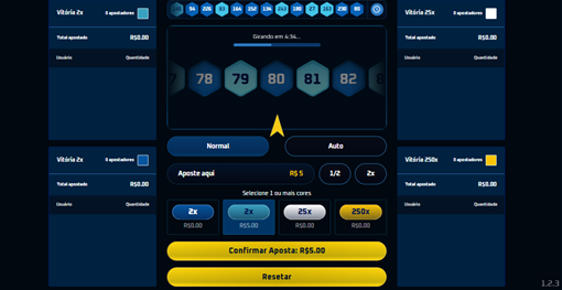 Defina a aposta do jogo Double Stars