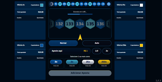 Inicio do jogo Double Stars