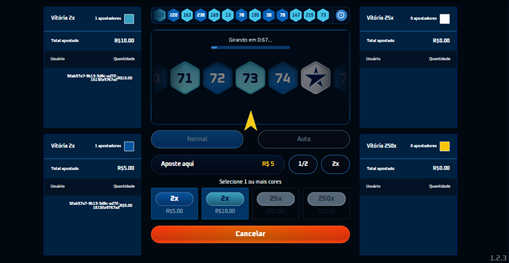 Multiplas apostas do jogo Double Stars